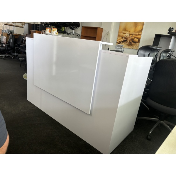 Brooke White Reception Desk - Image 2