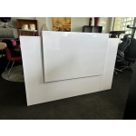 Brooke White Reception Desk in size 1800mmw x 750mmd x 1200mmh