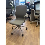 Front angled view of the Baye Leather executive office chair with premium leather upholstery and chrome frame.