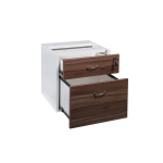 Casnan Fixed Desk Pedestal 1 Drawer + 1 File - Image 2