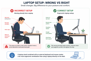 Two-Panel Laptop Ergonomics Guide